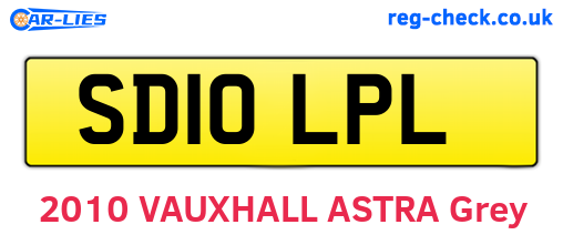 SD10LPL are the vehicle registration plates.