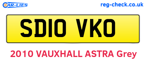 SD10VKO are the vehicle registration plates.