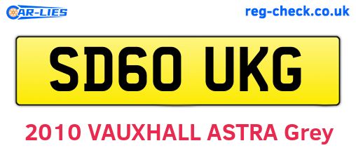 SD60UKG are the vehicle registration plates.