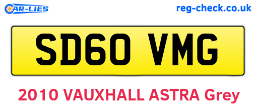 SD60VMG are the vehicle registration plates.