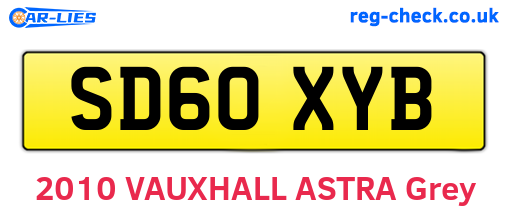 SD60XYB are the vehicle registration plates.