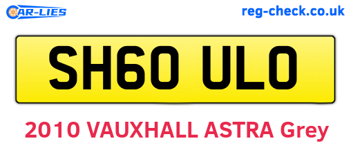 SH60ULO are the vehicle registration plates.