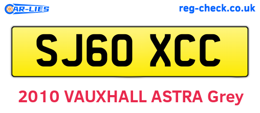 SJ60XCC are the vehicle registration plates.