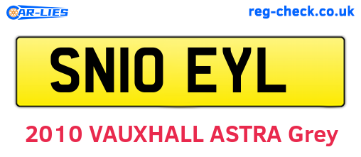 SN10EYL are the vehicle registration plates.
