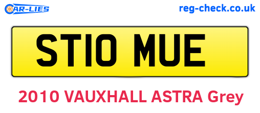 ST10MUE are the vehicle registration plates.