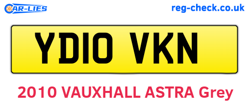 YD10VKN are the vehicle registration plates.