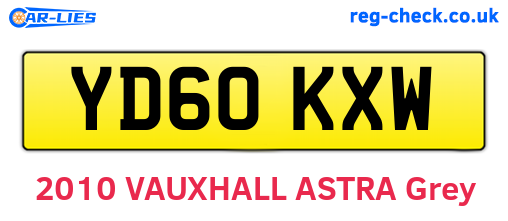 YD60KXW are the vehicle registration plates.