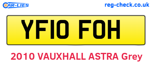 YF10FOH are the vehicle registration plates.
