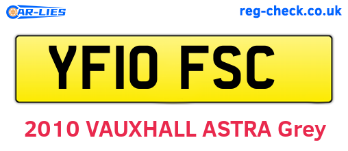 YF10FSC are the vehicle registration plates.