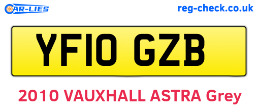 YF10GZB are the vehicle registration plates.