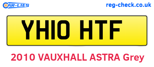 YH10HTF are the vehicle registration plates.