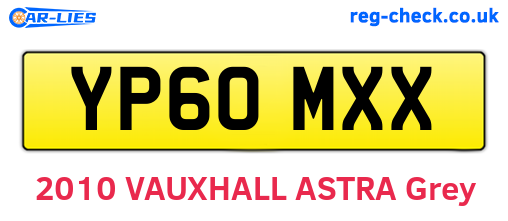 YP60MXX are the vehicle registration plates.