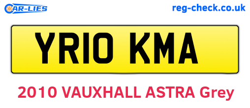 YR10KMA are the vehicle registration plates.
