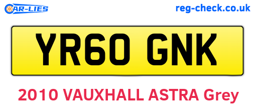 YR60GNK are the vehicle registration plates.