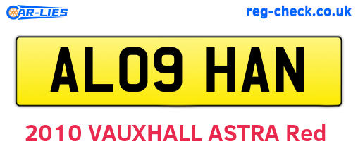 AL09HAN are the vehicle registration plates.