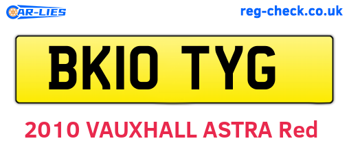 BK10TYG are the vehicle registration plates.