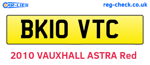 BK10VTC are the vehicle registration plates.