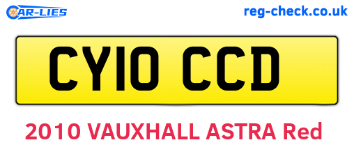 CY10CCD are the vehicle registration plates.