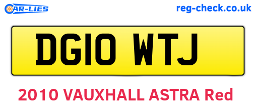 DG10WTJ are the vehicle registration plates.