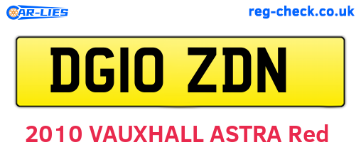 DG10ZDN are the vehicle registration plates.