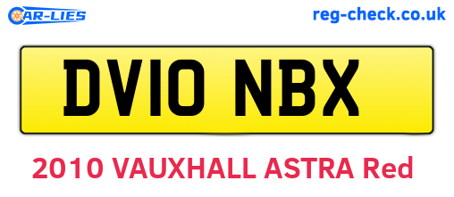 DV10NBX are the vehicle registration plates.