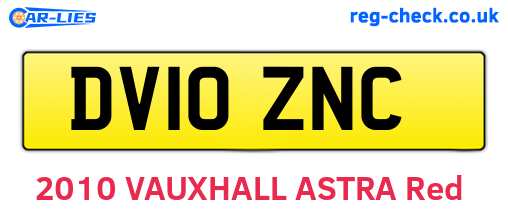 DV10ZNC are the vehicle registration plates.