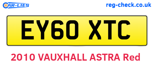 EY60XTC are the vehicle registration plates.