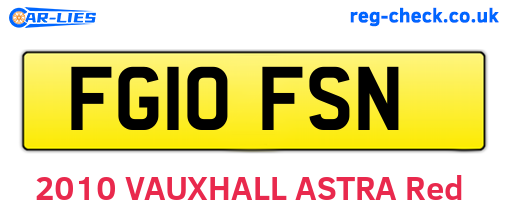 FG10FSN are the vehicle registration plates.