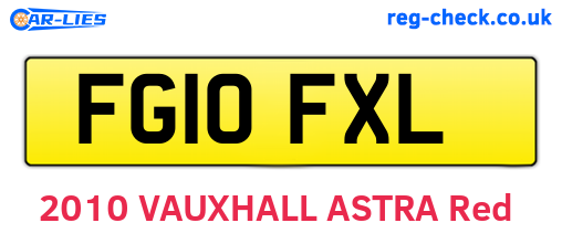 FG10FXL are the vehicle registration plates.