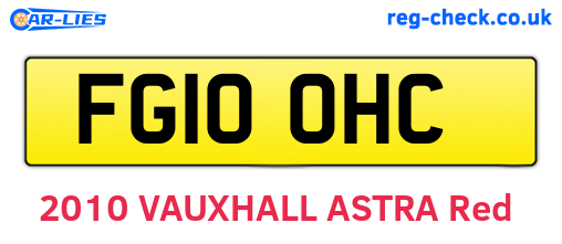 FG10OHC are the vehicle registration plates.