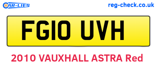 FG10UVH are the vehicle registration plates.