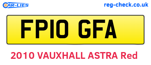FP10GFA are the vehicle registration plates.