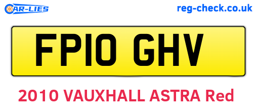 FP10GHV are the vehicle registration plates.