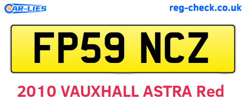 FP59NCZ are the vehicle registration plates.