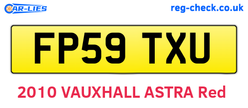 FP59TXU are the vehicle registration plates.
