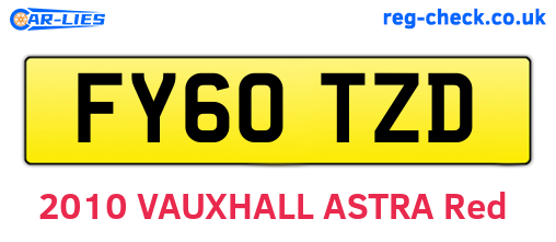 FY60TZD are the vehicle registration plates.