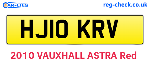 HJ10KRV are the vehicle registration plates.