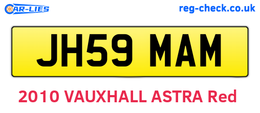 JH59MAM are the vehicle registration plates.
