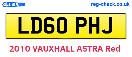 LD60PHJ are the vehicle registration plates.