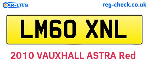 LM60XNL are the vehicle registration plates.
