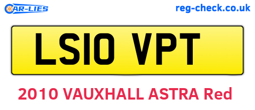 LS10VPT are the vehicle registration plates.