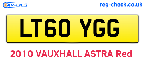 LT60YGG are the vehicle registration plates.
