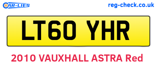 LT60YHR are the vehicle registration plates.