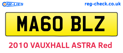 MA60BLZ are the vehicle registration plates.