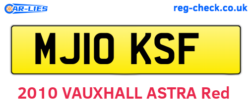 MJ10KSF are the vehicle registration plates.
