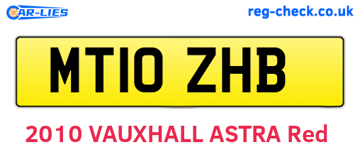 MT10ZHB are the vehicle registration plates.