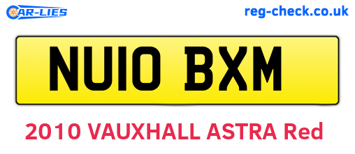 NU10BXM are the vehicle registration plates.
