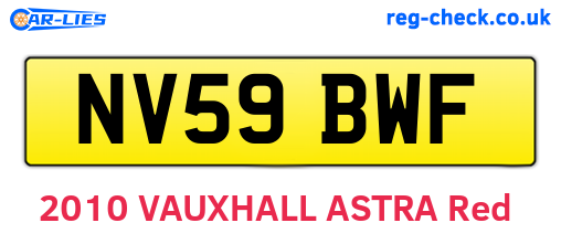 NV59BWF are the vehicle registration plates.