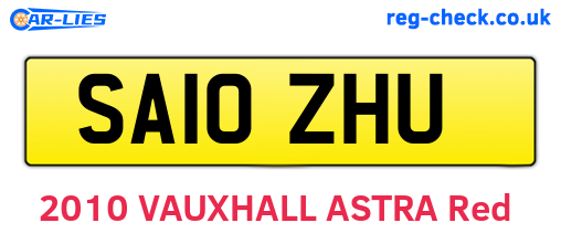 SA10ZHU are the vehicle registration plates.