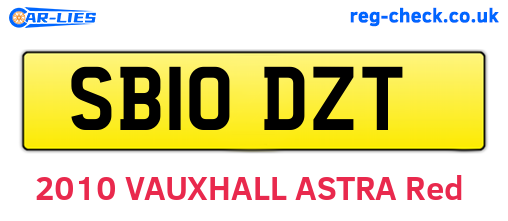 SB10DZT are the vehicle registration plates.